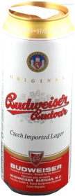 Пиво світле Budweiser Будвар 5% з/б 0,5л