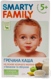 Каша Smarty Family гречана банан-яблуко на коз.молоці 225г