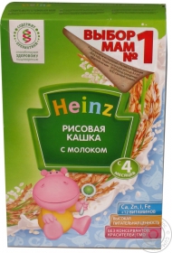 Каша молочна рисова Heinz 250г