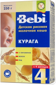 Каша молочна Bebi з курагою 250г