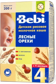 Каша молочна Bebi лісові горіхи 200г