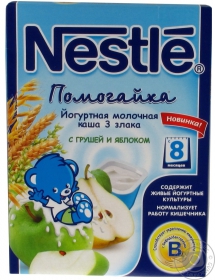 Каша йогуртна 3 злака з грушею і яблуком з 8 місяців Nestle 200г