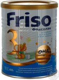 Суміш молочна Friso Фрісолак 3 з каратиноїдами 400г