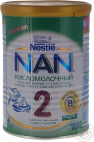 Замінник грудного молока Нан 2 Nestle кисломолочний 400г