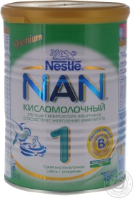 Суміш молочна Nestle Нан з вітаміном В кисломолочний залізна банка 400г