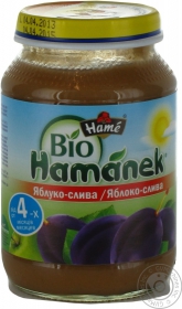 Пюре Hamanek Bio Яблуко-слива 190г