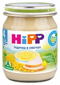 Пюре Hipp Біо м&#39;ясне з індичкою 125г