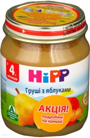 Пюре Hipp грушеве з яблуками 125г