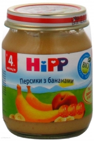 Пюре Hipp персикове з бананами 125г