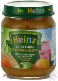 Пюре Heinz фруктики з печивом 120г