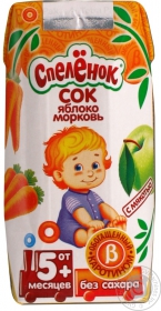 Сік Сади Придоння яблучно-морквяний з каротином 200мл
