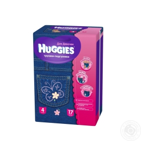 Трусики-Підгузник Huggies Little Walkers 4 9-15кг 17 Дівчатка