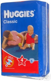 Підгузники Huggies Classik 4 7-18кг 14шт