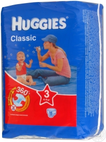 Підгузники Huggies Classik 3 4-9кг 16шт