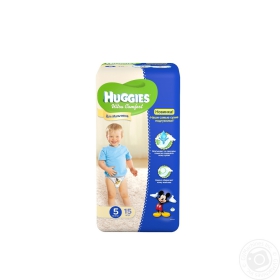 Підгузники Huggies Ultra Comfort 5 12-22кг для хлопчиків 15шт