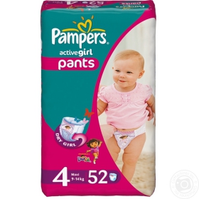 Підгузники Pampers Activ Girl Maxi 52шт