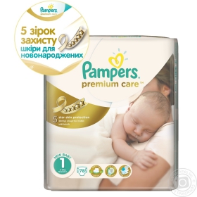 Підгузники Pampers Premium Care 1 NewBorn Економ 78шт