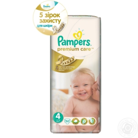 Підгузники Pampers Premium Care 4 Maxi Економ 52шт