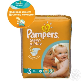 Підгузники Pampers Sleep&amp;Play 3 Midi 4-9кг 16шт