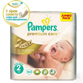 Підгузники дитячі Pampers Prem.Care Mini Джамбо 3-6 кг 90шт