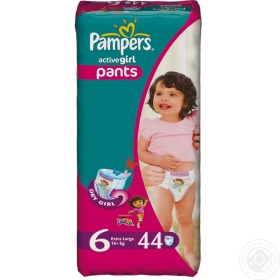 Підгузники Pampers Activ Girl Extra Large 44шт