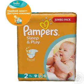 Підгузники дитячі Pampers S&amp;P Mini Джамбо 3-6кг 88шт