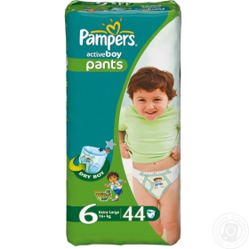 Підгузники Pampers Activ Boy Extra Large 44шт