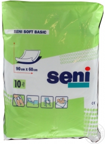 Пелюшки гігієнічні Seni Soft Basic універсальні 90*60см 10шт