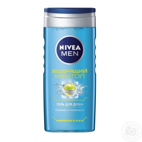 Гель д/душу д/чоловіків Nivea Ментоловий заряд бадьорості 250мл