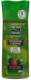 Шампунь д/сух. вол. Чистая Линия Зміцнення і живлення 250мл