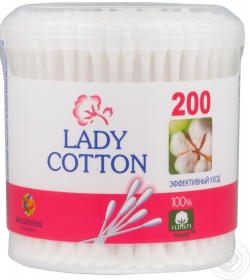 Палички ватні Lady Cotton в банці200шт