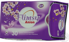 Прокладки щоденні гігієнічні Flimsy Anion 155мм*30шт