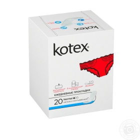 Прокладки щоденні Kotex Normal в індивідуальній упаковці 20шт