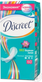 Прокладки щоденні Discret Deo Duo Water lilly 60шт