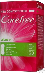 Прокладки Carefree повітряпроникні Aloe 32шт