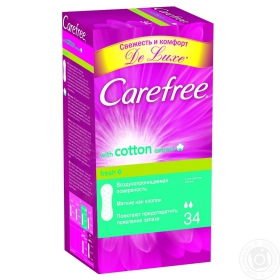 Прокладки щоденні Carefree Cotton ароматизовані 34шт