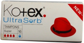 Тампон Kotex Ultra Sorb Silky Cover super 16шт