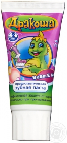 Зубна паста-гель дитяча Дракоша Bubble gum 75г