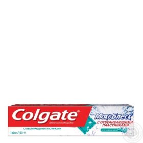 Зубная паста Colgate МаксБлиск с отбеливающими пластинками 100мл Китай