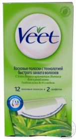 Смужки воскові Veet д/сухої шкіри 12шт