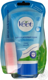 Крем для депіляції Veet Алое з вітаміном Е для чутливої шкіри 150мл