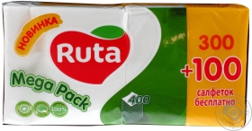 Серветки Ruta Mega Pack 400шт