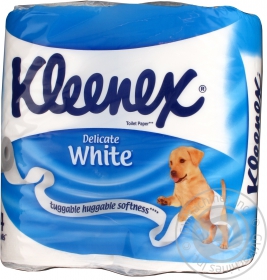 Папiр туалений Kleenex Velt білий 4шт