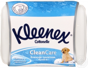 Папiр туалений Kleenex вологий в коробці 42шт