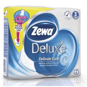 Папір туалетний трьохшаровий Zewa Deluxe Pure білий а.3229 4шт