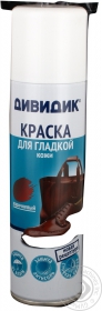 Фарба для взуття і виробів із гладкої шкіри Дівідік коричнева 250мл