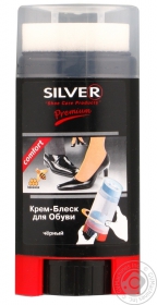 Крем-блиск для взуття Silver Комфорт Premium чорний 50мл