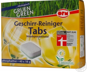 Засіб для посудомийних машин ОРМ Зелена лінія екологічні пігулки 40шт
