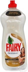 Засiб для миття посуду Fairy ProDerma Aloe Vera and Coconut 750мл