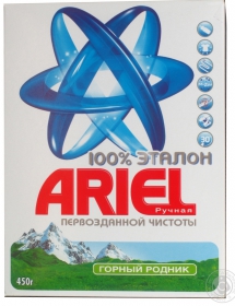 Стиральный порошок Ariel для ручной стирки горный источник 450г